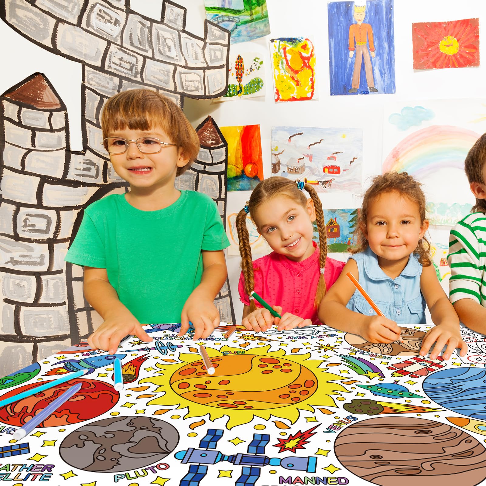 Gatherfun classroom giant poster provides a colorful backdrop for learning and play.