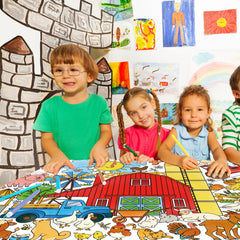 Gatherfun giant coloring poster creates a keepsake after coloring for kids.