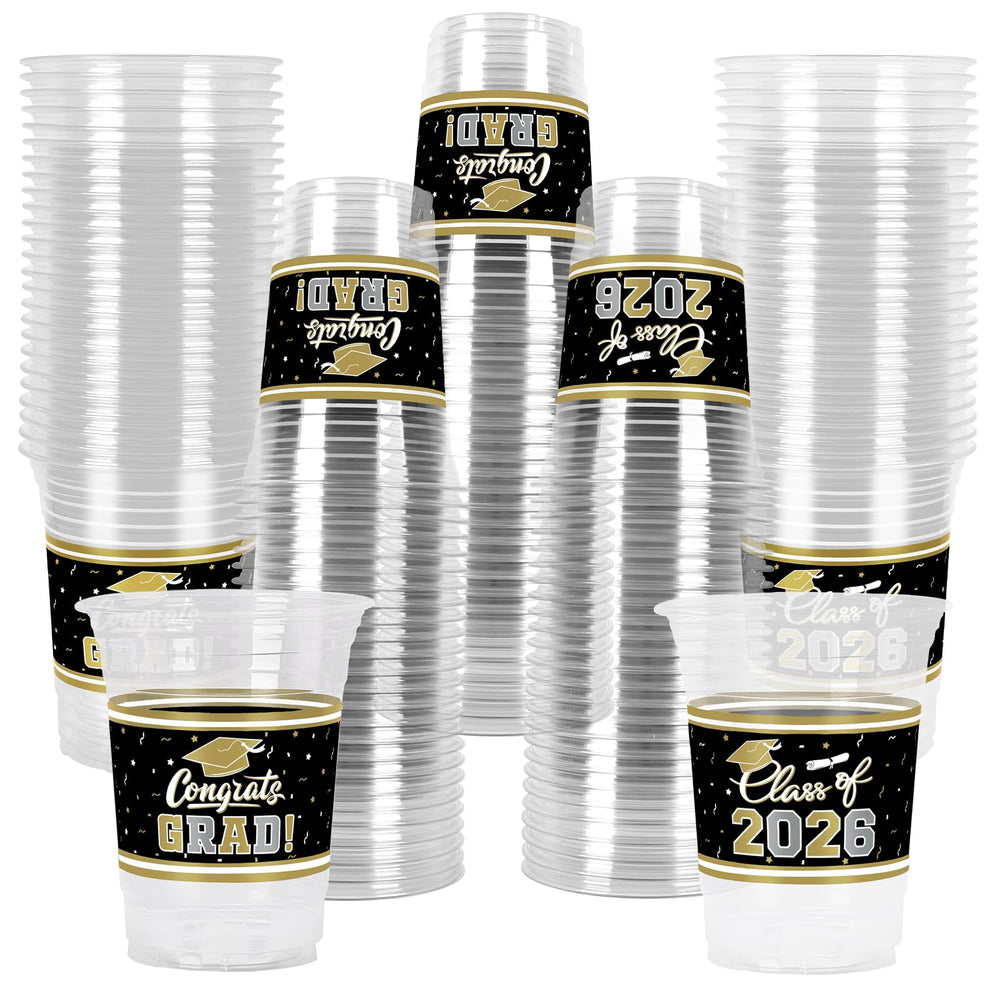 Gatherfun graduation cups 16oz pack, durable drinkware for festive grad parties