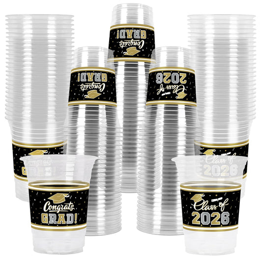 Gatherfun graduation cups 16oz pack, durable drinkware for festive grad parties