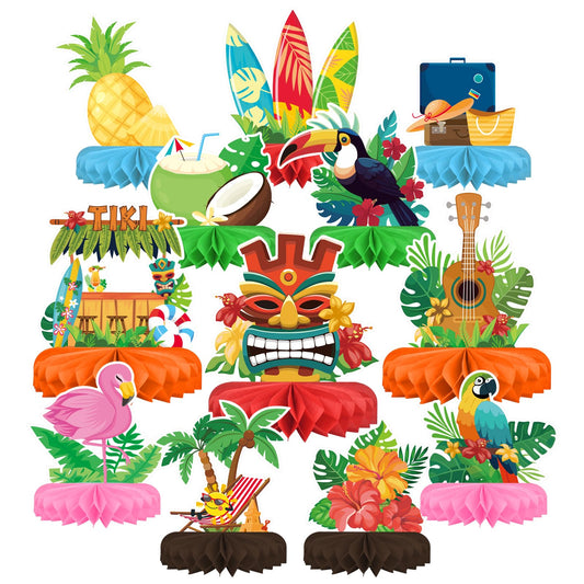 Gatherfun Hawaiian Luau coconut centerpiece adds tropical charm to any table