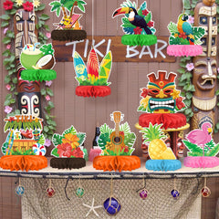 Gatherfun Hawaiian Luau flamingo centerpiece introduces playful tropical accent