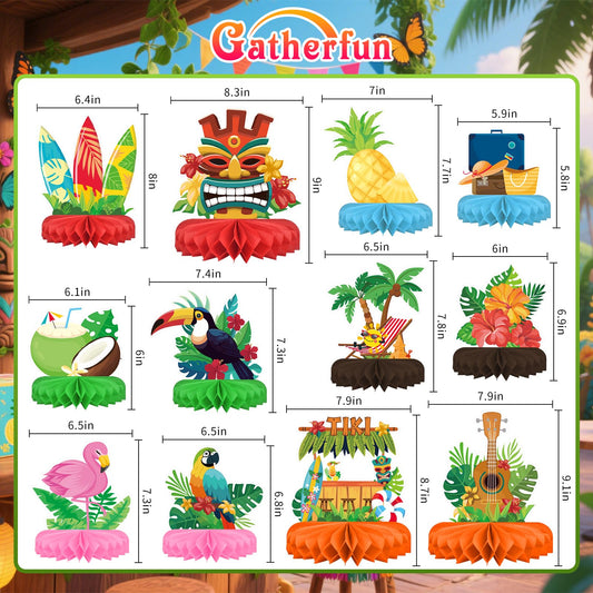 Gatherfun Hawaiian Luau pineapple centerpiece brightens photos with island flair