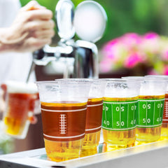 Gatherfun football party cups suited for kids and adults