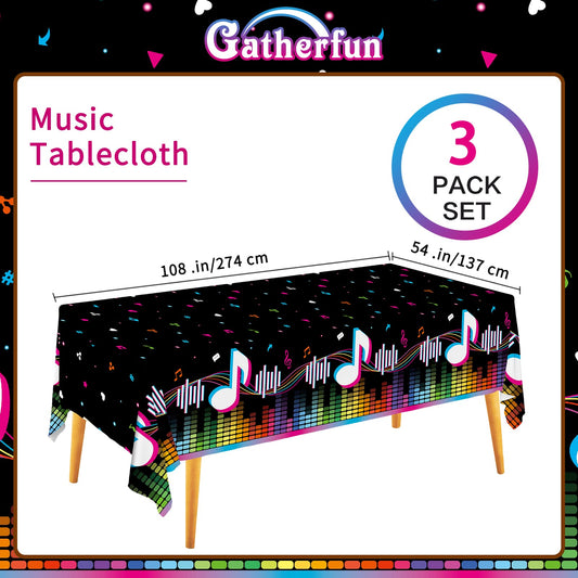 Gatherfun music tablecloth colorful notes brighten tables for kid-friendly celebrations
