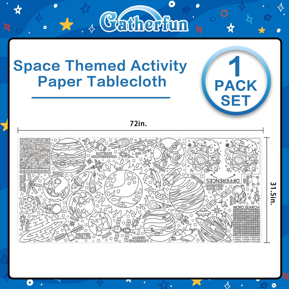 Gatherfun outer-space figures with differences and maze inspire playful problem solving.