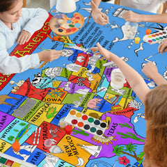 Gatherfun rolled giant coloring map arrives crease-free and ready for quick setup