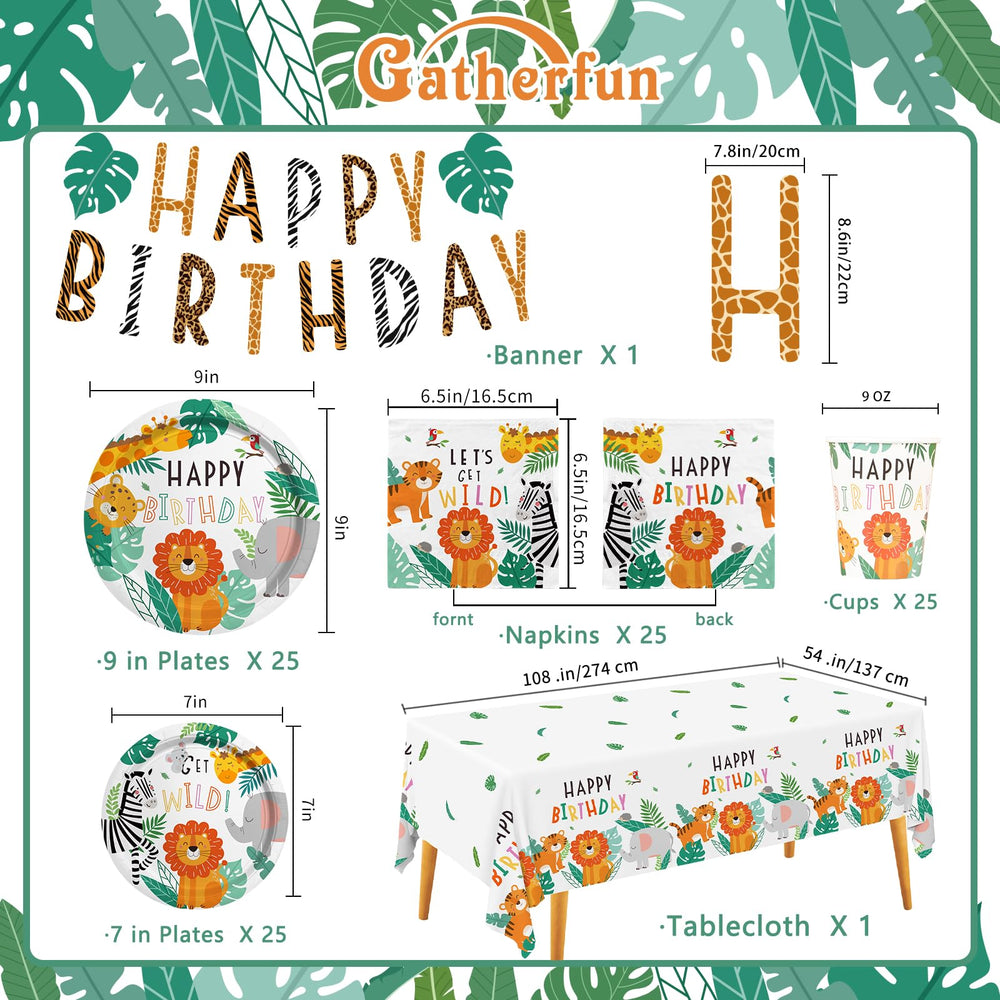 Gatherfun Safari plates 7-inch ideal for colorful dessert servings.