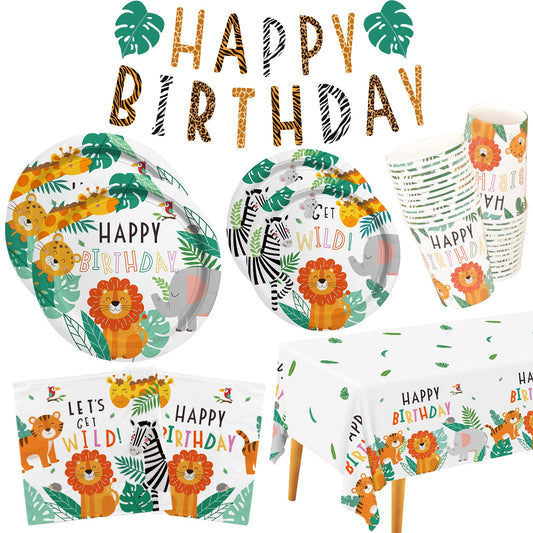 Gatherfun Safari plates 9-inch for vibrant, kid-friendly jungle dining.