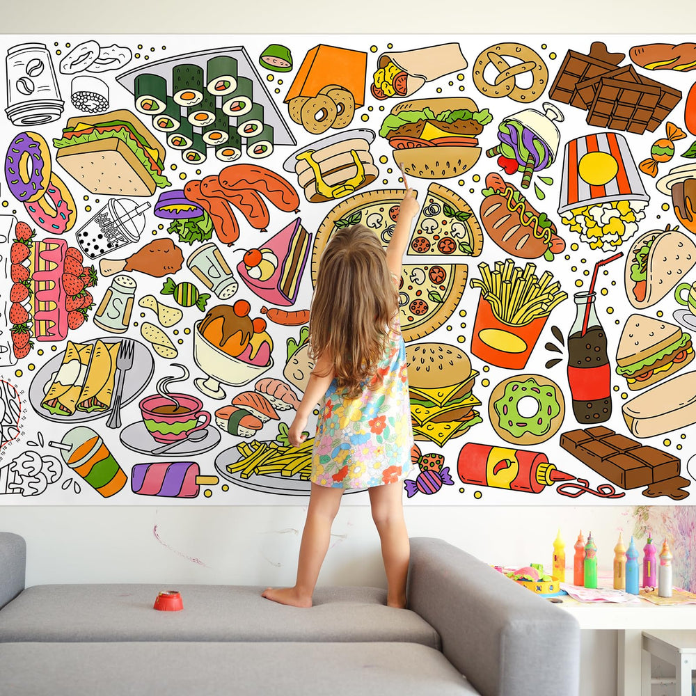 Gatherfun poster with durable coated surface preserves colors during art sessions.
