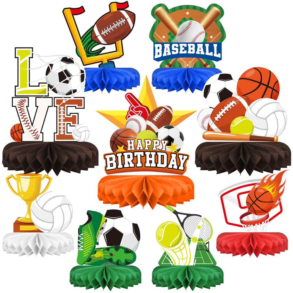 Gatherfun baseball honeycomb centerpiece adds a vibrant focal point for a baseball party