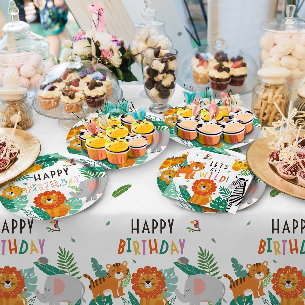 Gatherfun tablecloth 54x108in protects surfaces during celebrations.