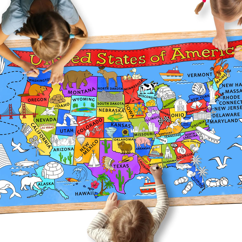 Gatherfun USA coloring map giant poster offers a broad classroom canvas for group coloring