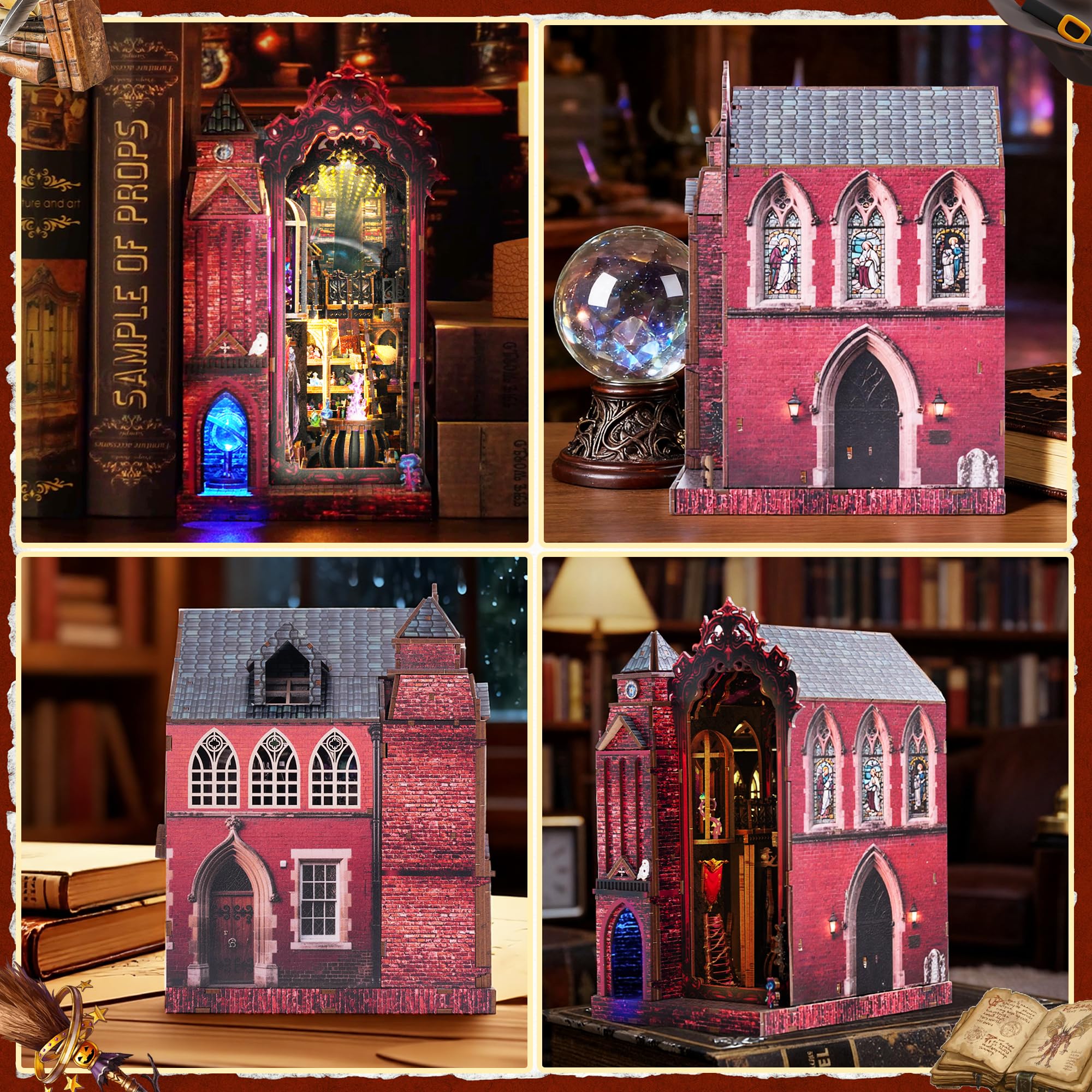 GATTLELIC Book Nook Kit phoenix reveal via gears adds whimsy to space.