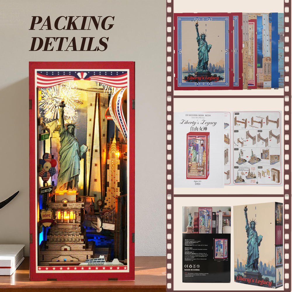 GATTLELIC Liberty's Legacy skyline scene creates a refined focal point on a shelf.