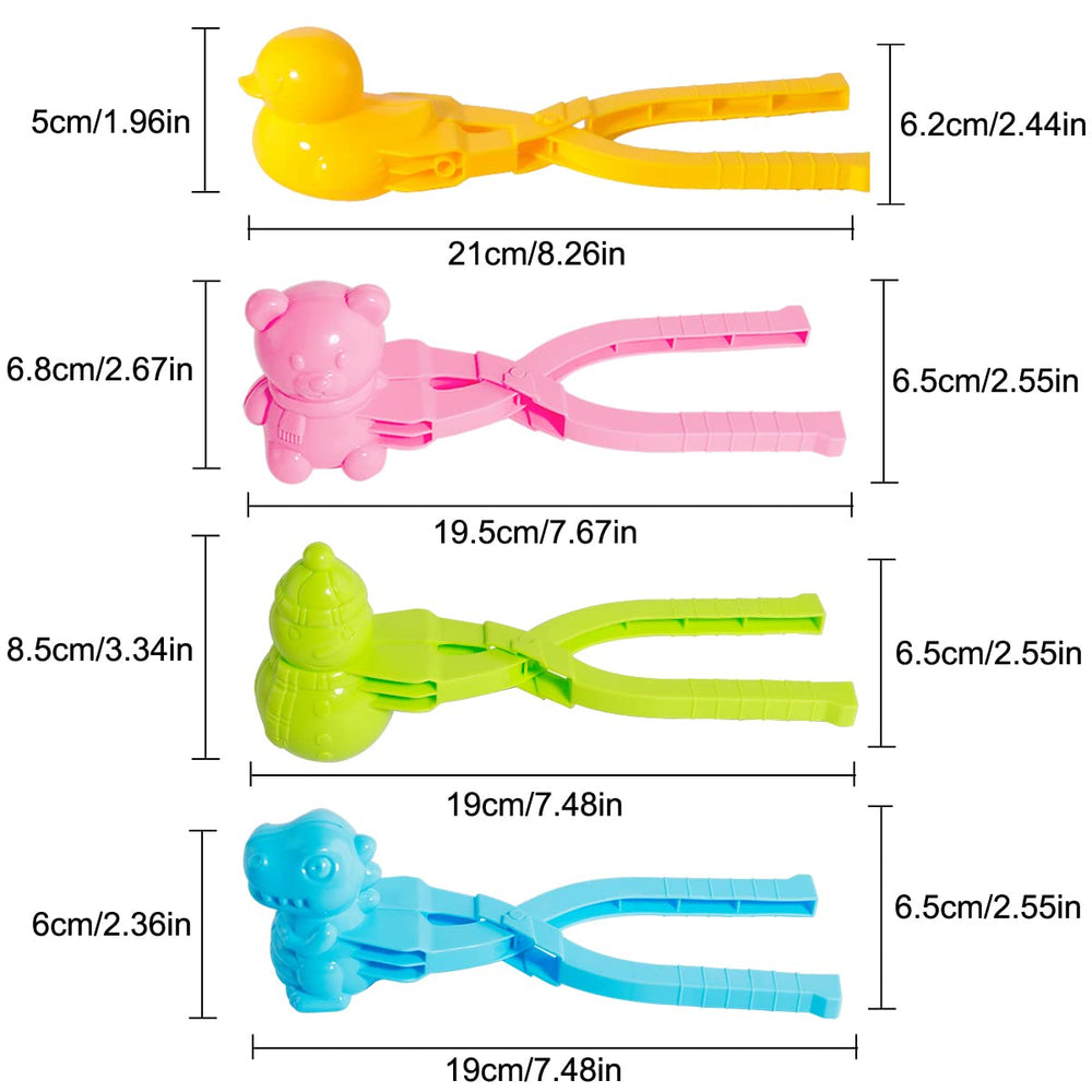 Gawertoy dinosaur-shaped snowball maker clip ideal for durable winter fun