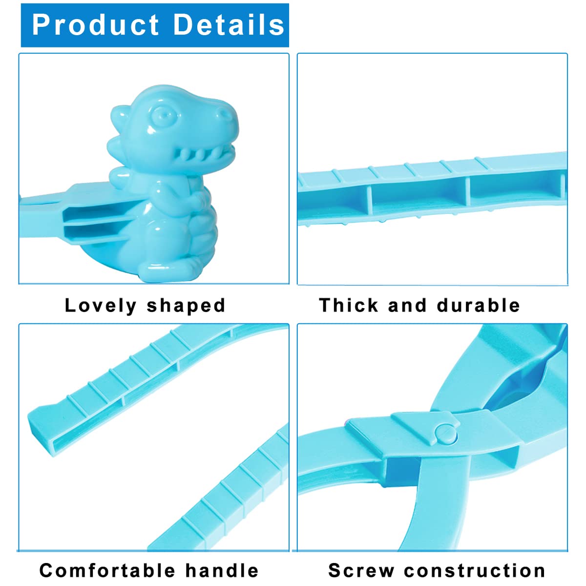 Gawertoy snowman-shaped snowball maker clip for easy shape shaping