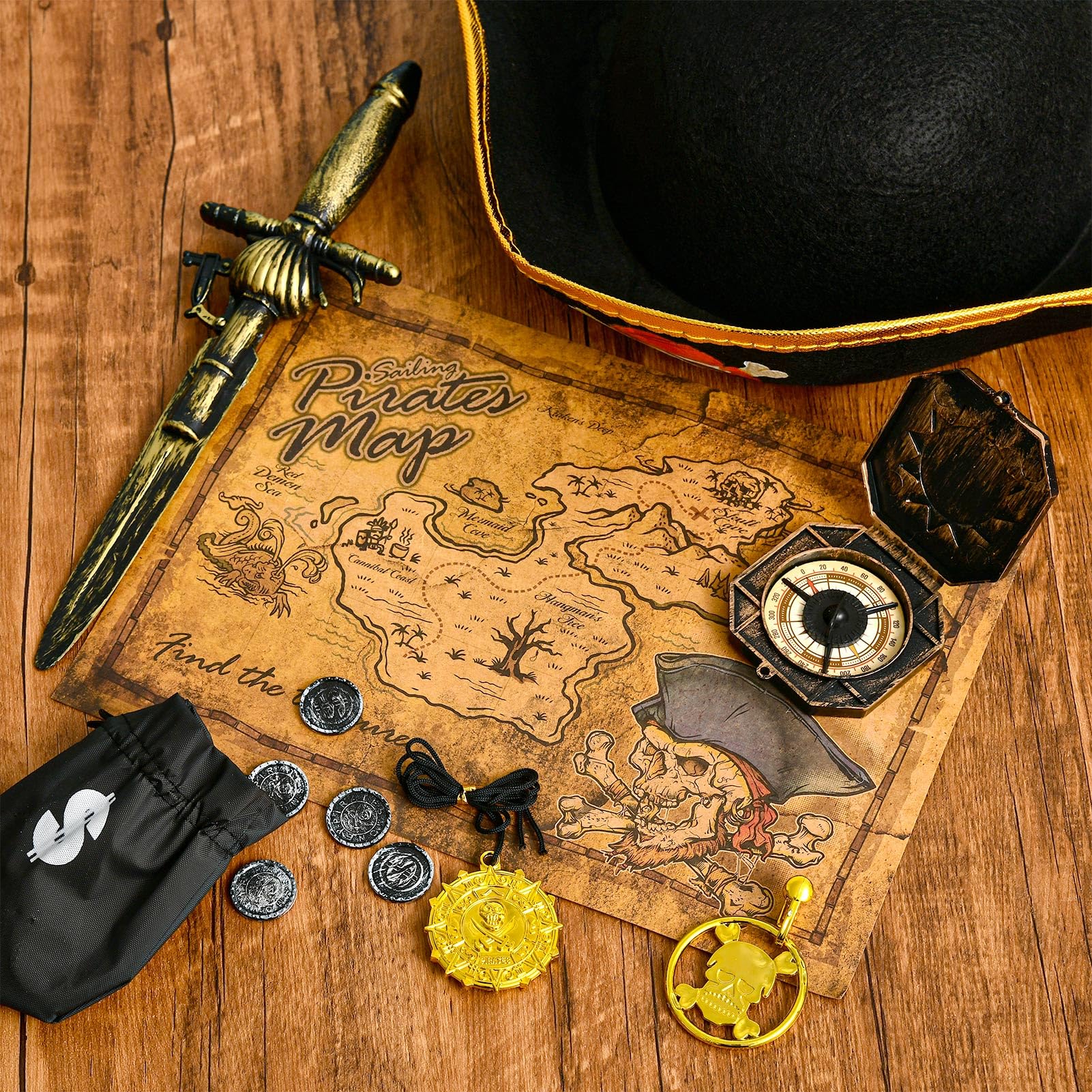 G.C pirate compass prop enhances storytelling during play