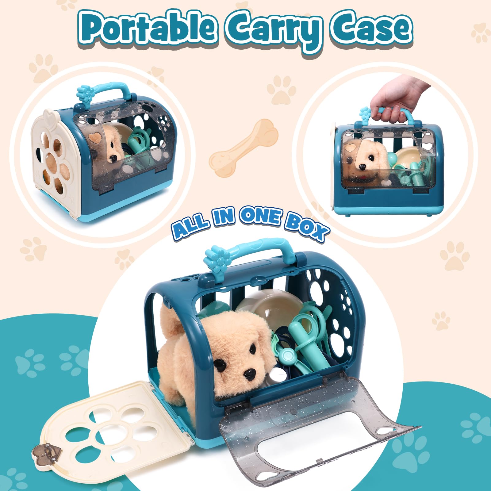 G.C 22Pcs Dog Vet Kit: battery-powered features add realistic interaction