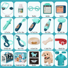 G.C 22Pcs Dog Vet Kit: carrying carrier enables portable vet sessions at home