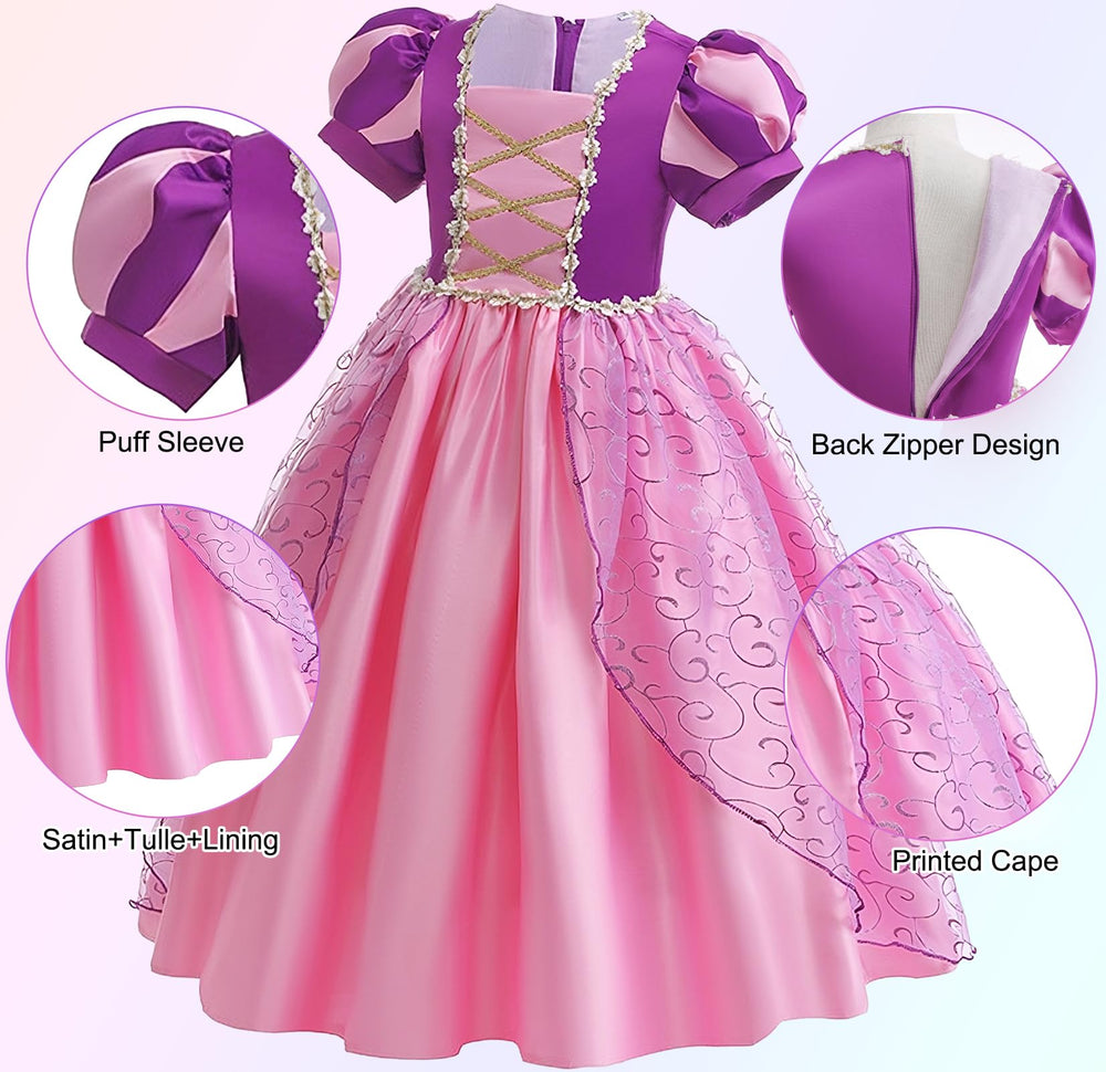 G.C Princess dress up set with elastic fit for ages 3–10