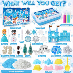 G.C Sensory Bin snowflakes and crystals decor fuels magical landscapes
