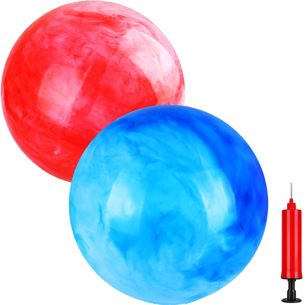 GCQJOQ marble bouncy ball red 9 inch for vibrant play and color recognition.