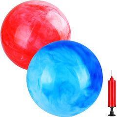 GCQJOQ marble bouncy ball red 9 inch for vibrant play and color recognition.