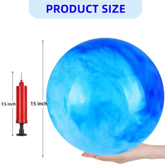 GCQJOQ marble ball 15inch red blue inflated image highlights soft grip.