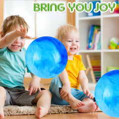 GCQJOQ marble ball 15inch red blue outdoor play on grass.