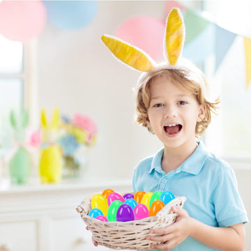 GCNBCNB Easter eggs pre-fillable compartments for candies and small toys
