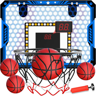 Gcobup indoor basketball hoop over the door setup for quick, tool-free installation, saving space.