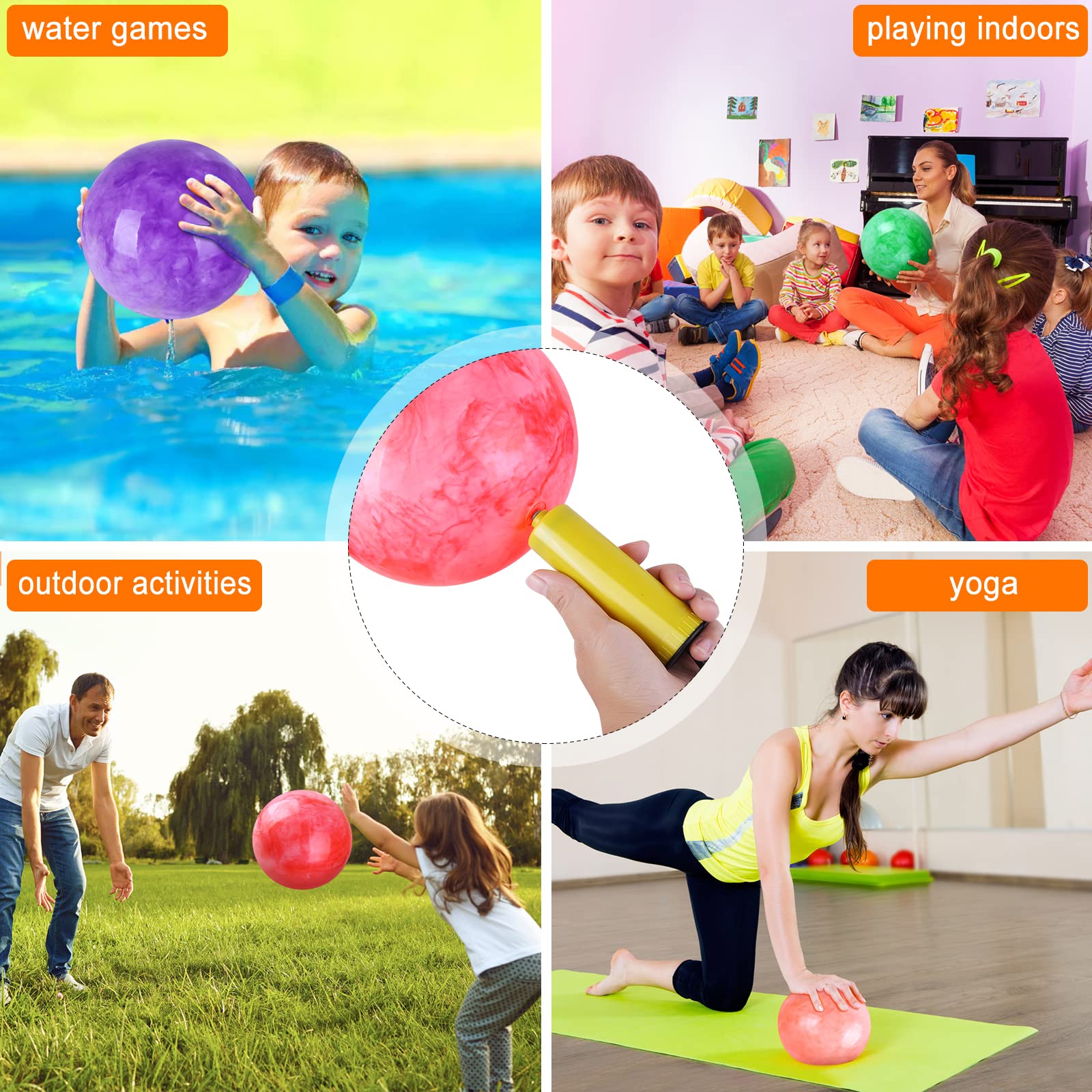 GCQJOQ marbleized ball demonstrates versatile play for families.