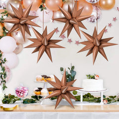 GCTWFYK explosion star balloon assembly creates dramatic focal points for celebrations.