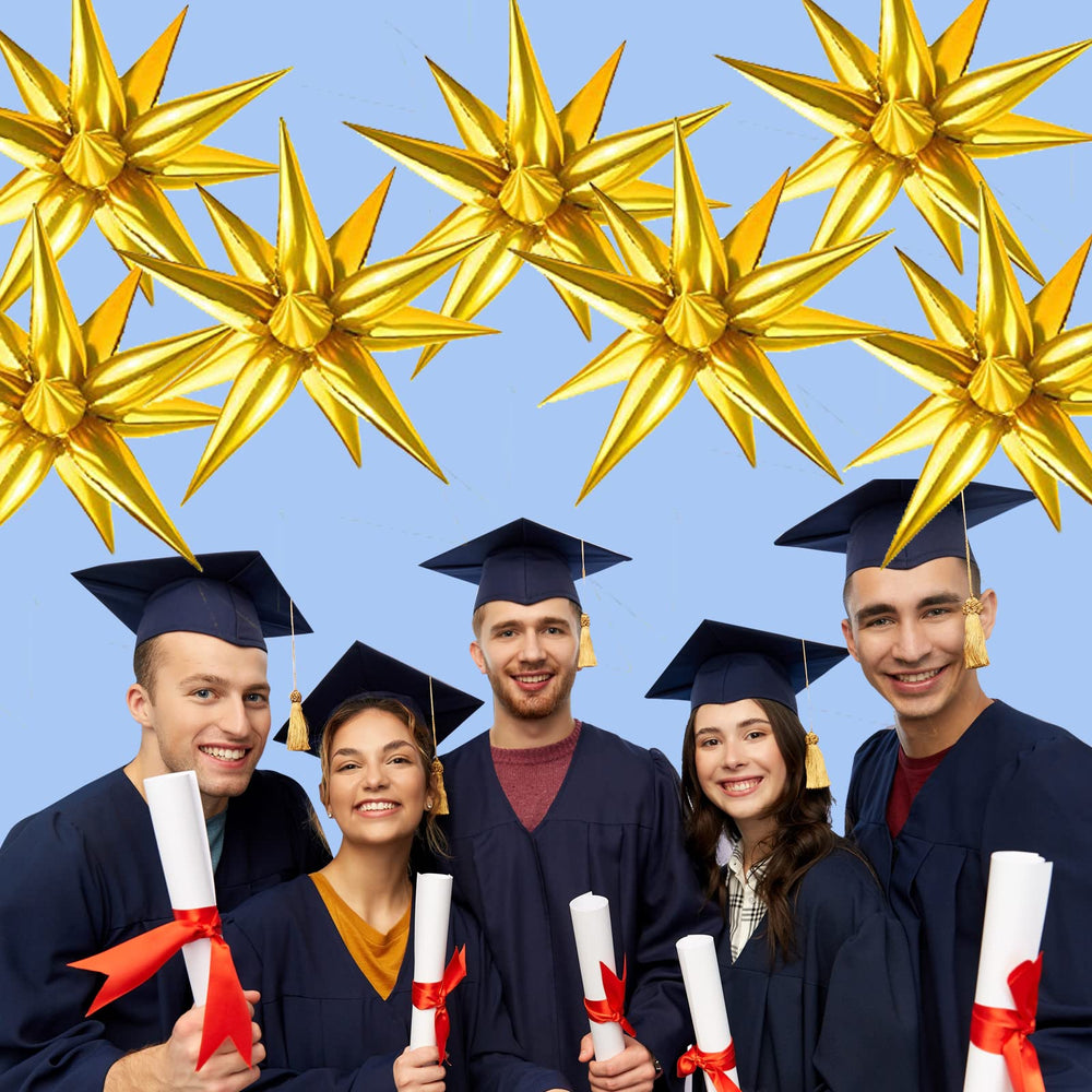 GCTWFYK party favors or home decor star balloons with festive shine.