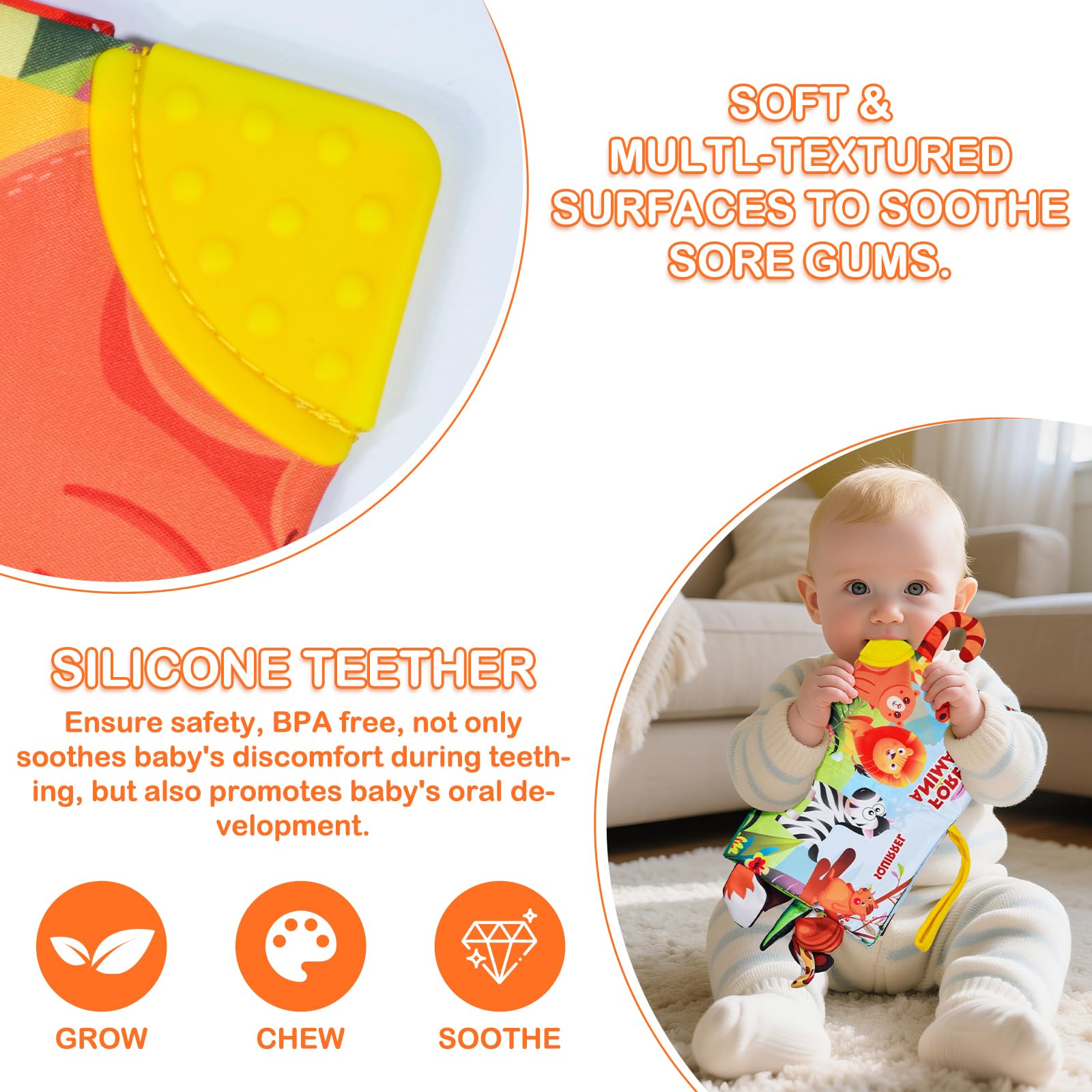GCTZZ color-rich book supports visual tracking and attention.
