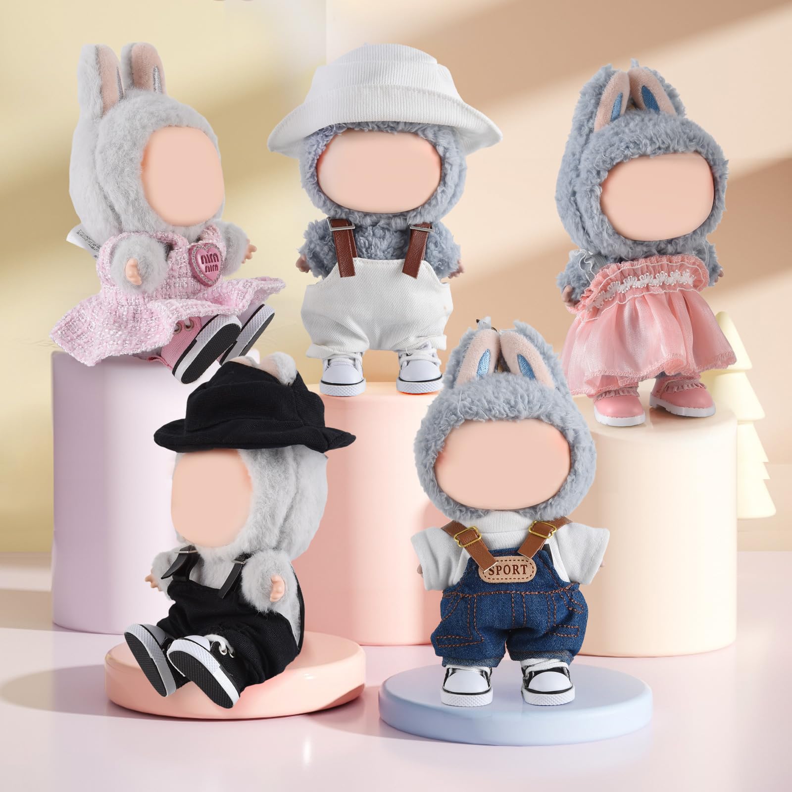 GDLSYLGHY Labubu shoes black canvas pair ideal for stylish doll styling