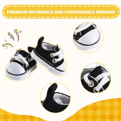 GDLSYLGHY Labubu shoes black canvas side view for versatile outfits