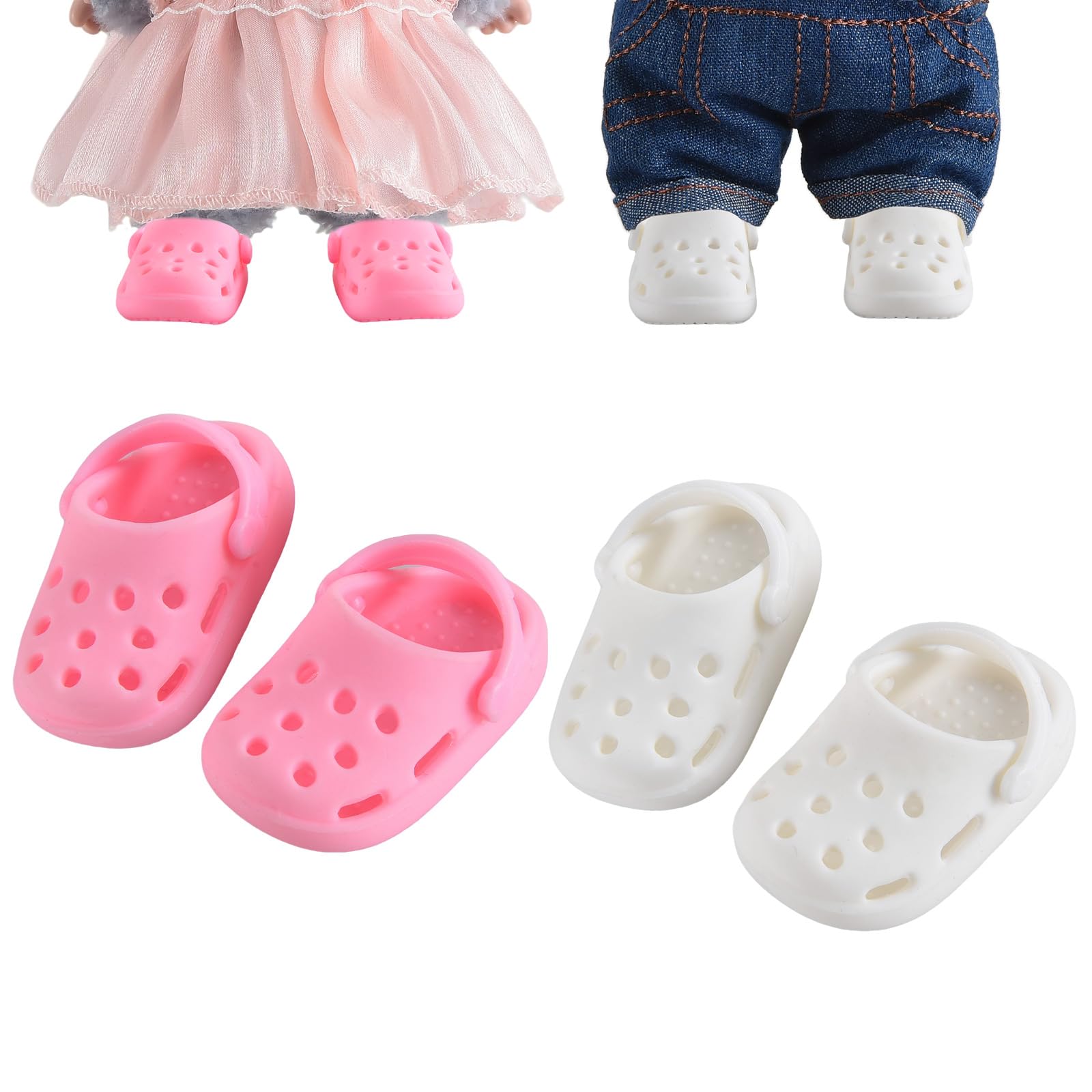 GDLSYLGHY pink doll clog on Labubu for secure fit during daily dress-up