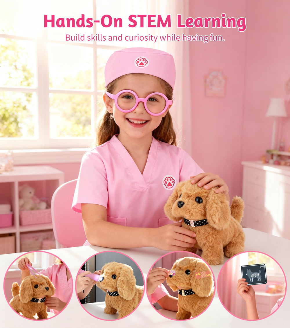 GDUNDUNL light-up stethoscope for realistic vet pretend play.