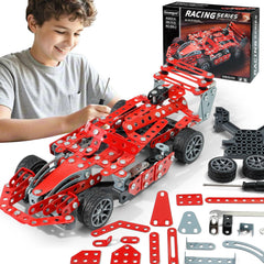 Geangvn metal model car kit red body for immersive building and display.