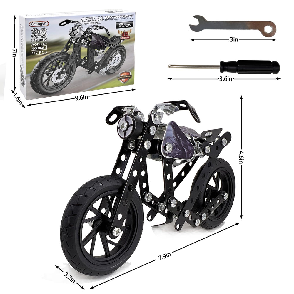 Geangvn tires, gas tank, and kickstand highlight durability and realism.