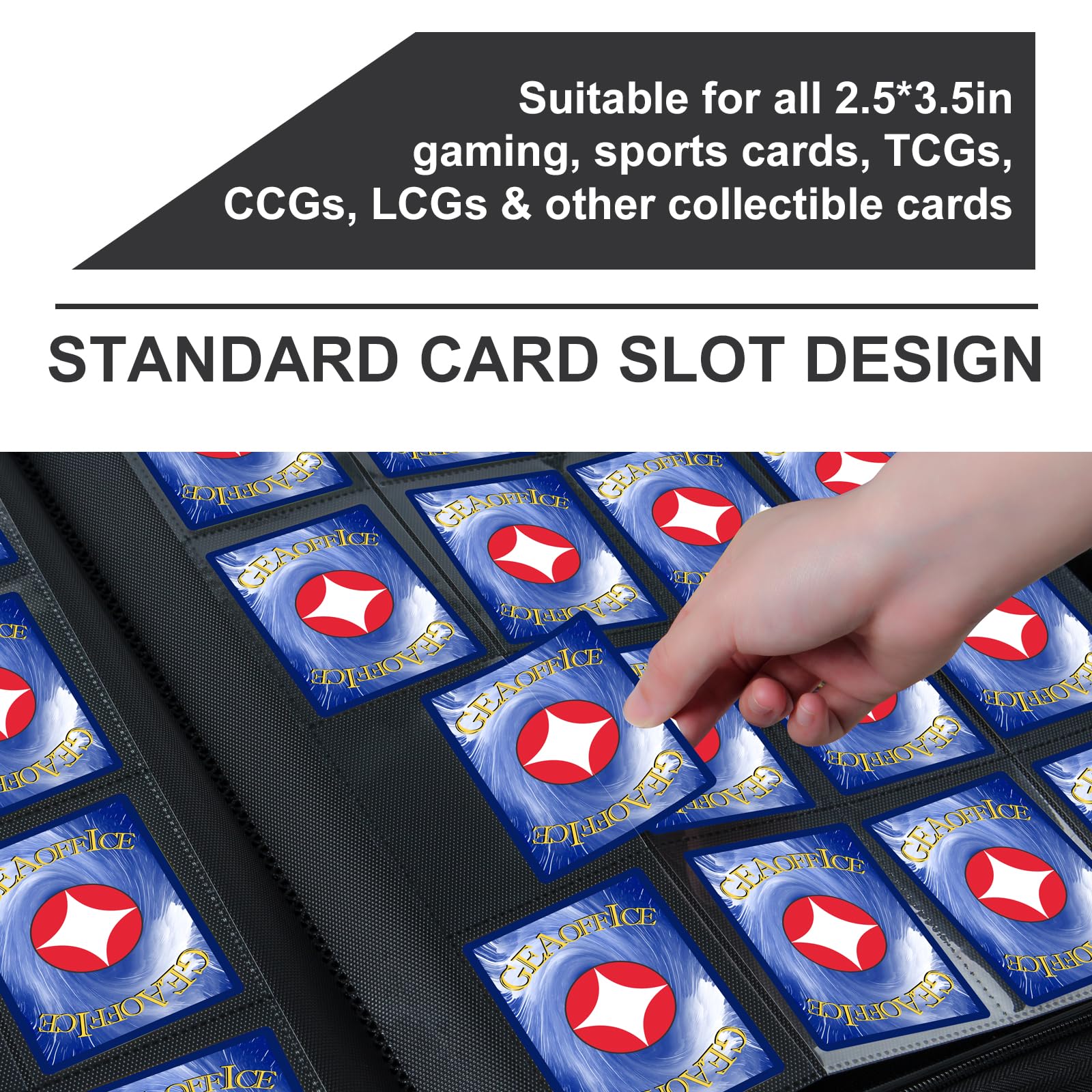 GEAoffice archival-safe sleeves protect cards with acid-free, non-PVC materials.