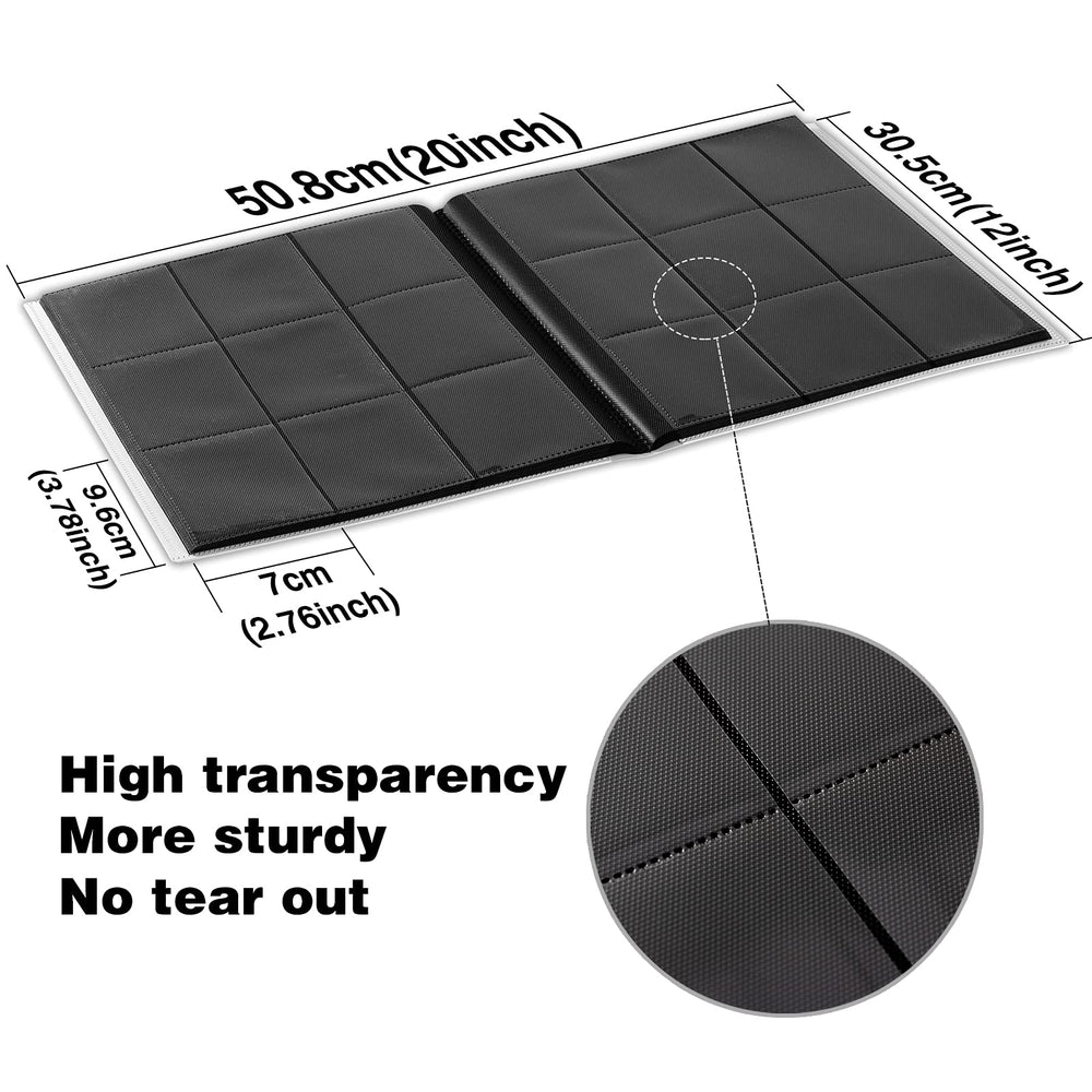 GEAoffice card binder standard-size pockets compatible with common card sleeves.