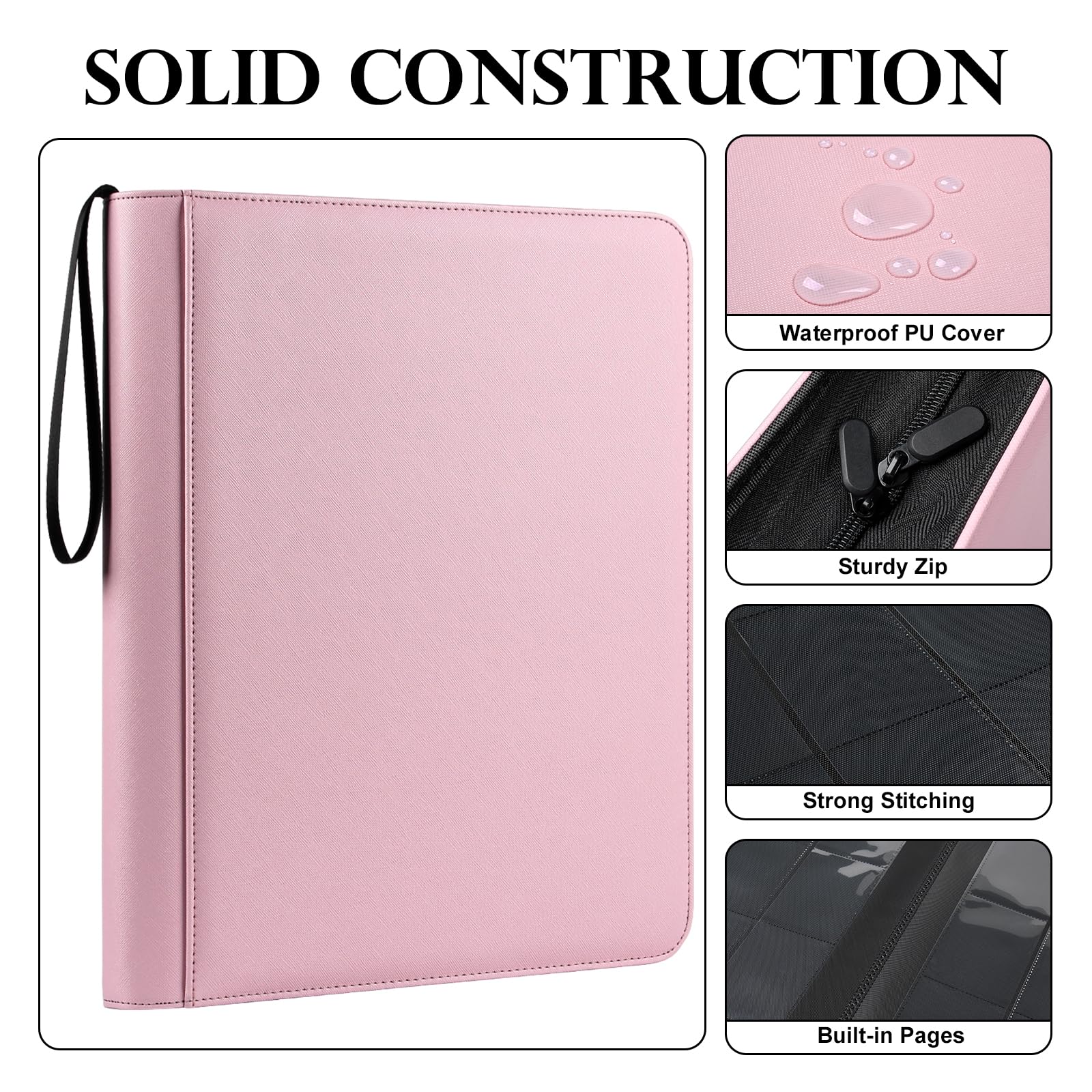 GEAoffice premium PU leather exterior protects cards from dust and moisture