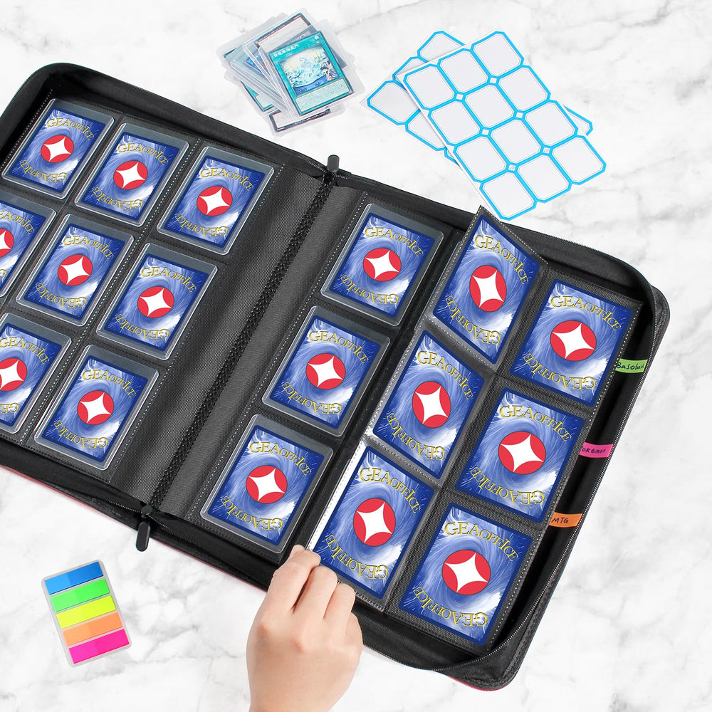 GEAoffice top loaders fit 3x4 cards for secure organization.