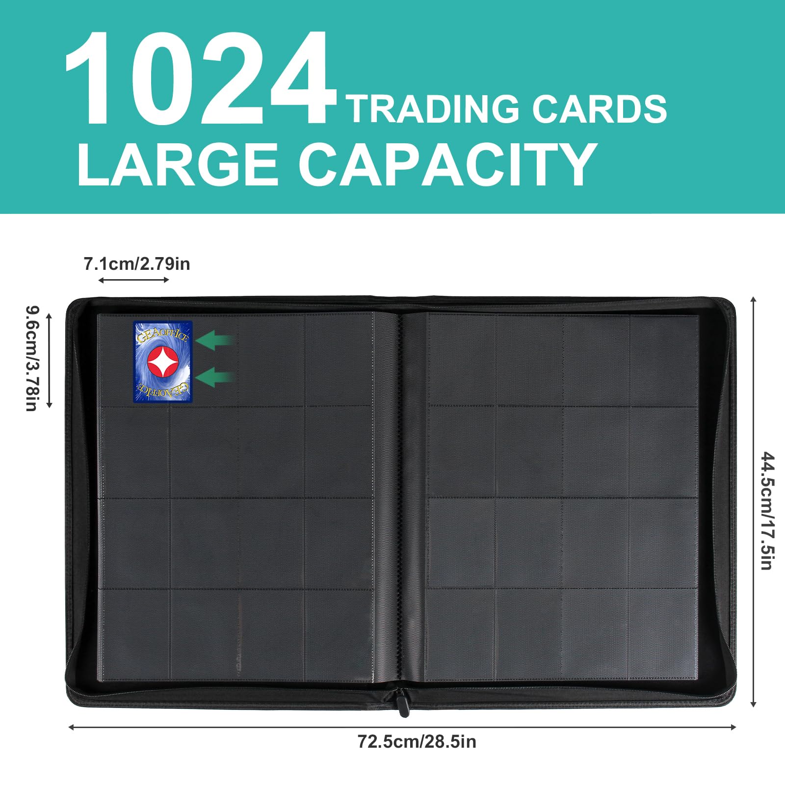 GEAoffice side-loading pockets ease card insertion and prevent spills