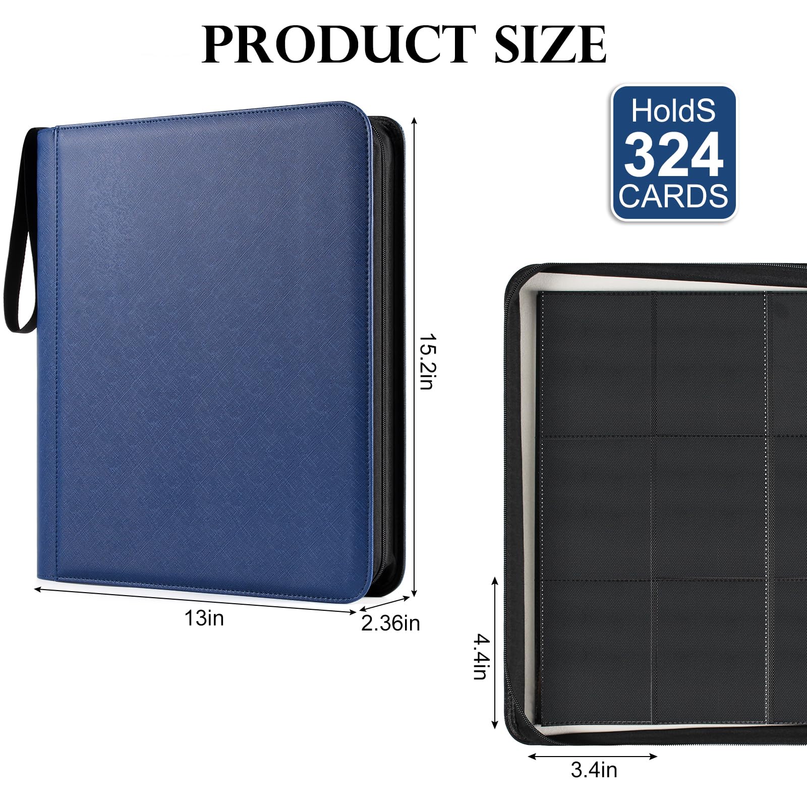 GEAoffice blue binder features padded PU leather exterior for protection.
