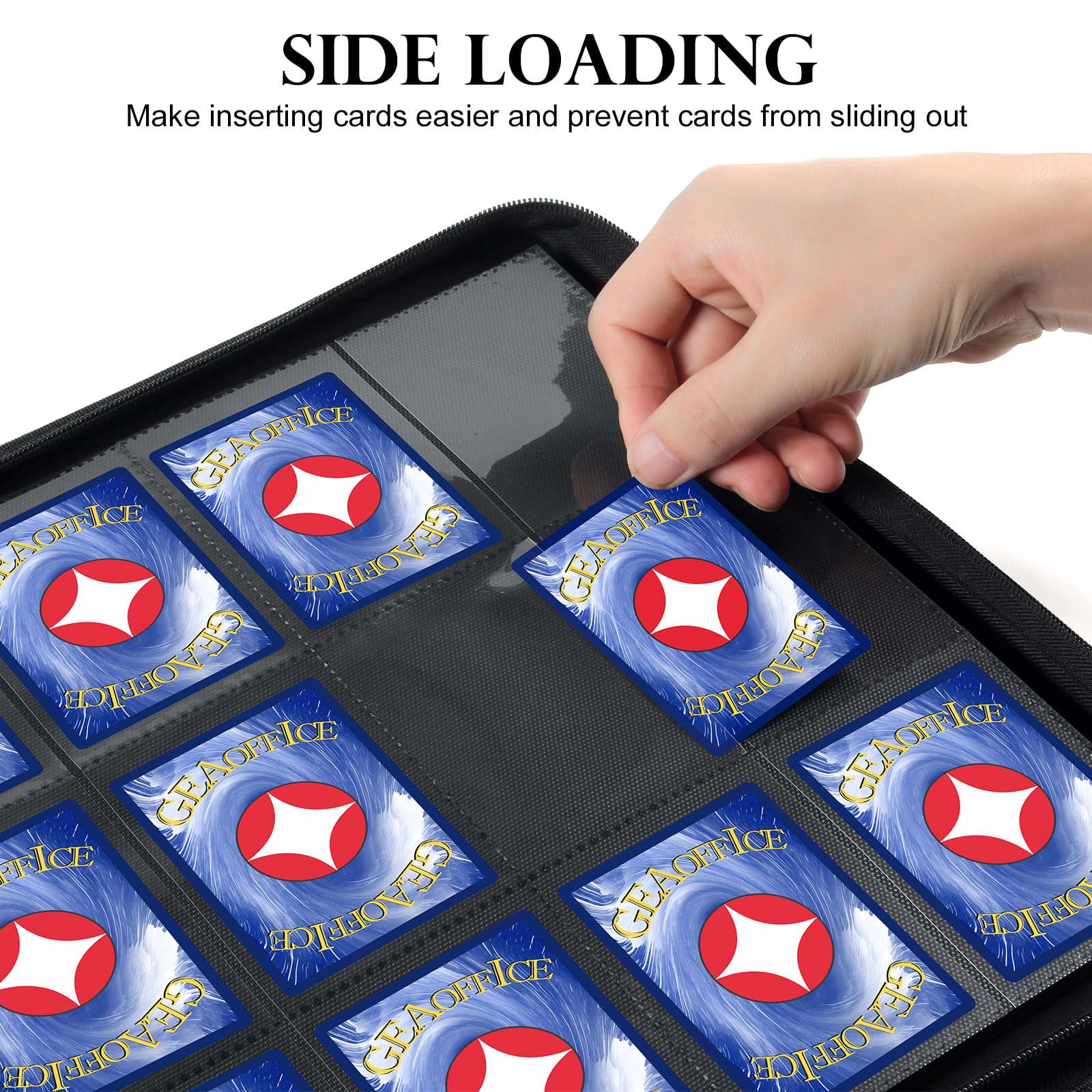 GEAoffice water-resistant zipper keeps cards secure during transport.