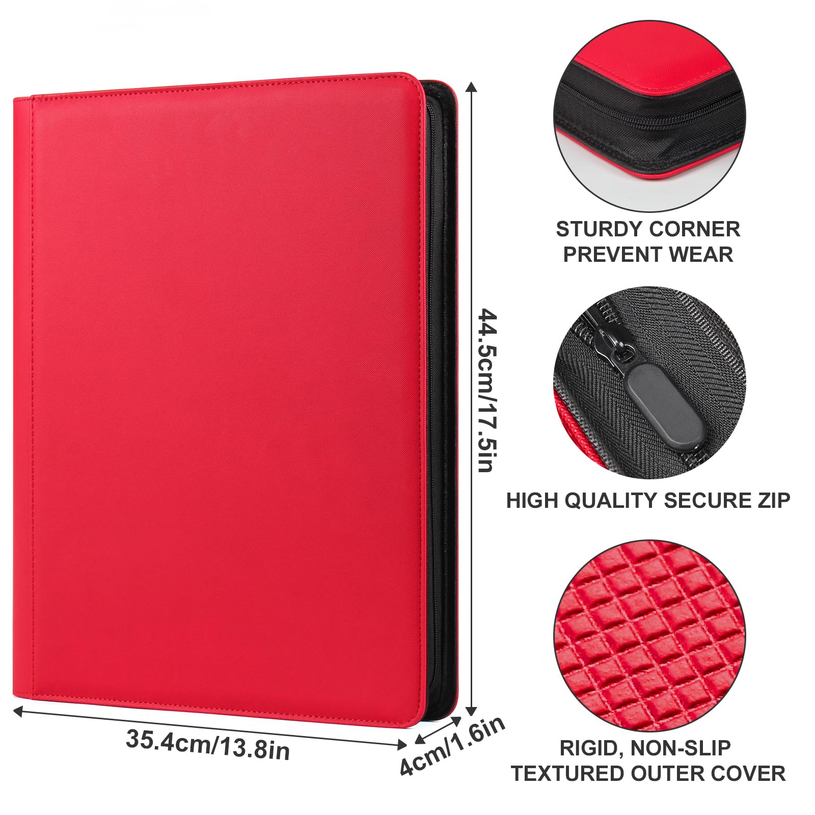 GEAoffice zipper closure on binder ensures secure transport and spill defense.